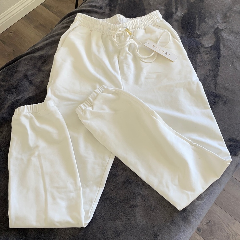 Women’s white Meshki sweatpants size XS